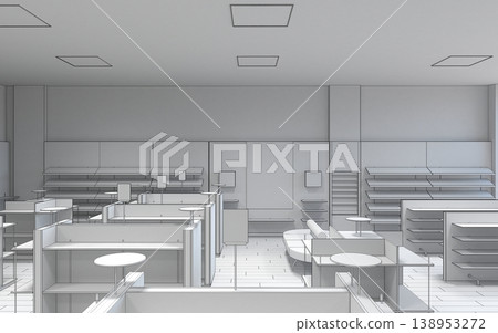 shopping mall, interior visualization, 3D illustration shopping mall, interior visualization, 3D illustration 138953272