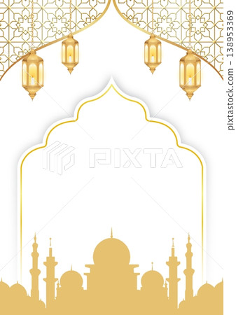 islamic ornament with islamic ornament 138953369