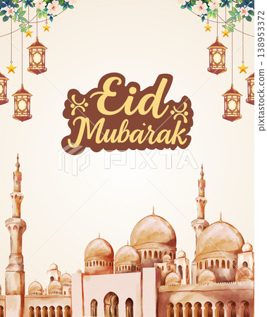greeting card design for holy month 138953372