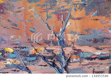 Oil painting, abstract drawing, handmade Oil painting, abstract drawing, handmade 138953586
