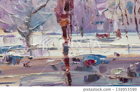 Oil painting, abstract drawing, handmade Oil painting, abstract drawing, handmade 138953590