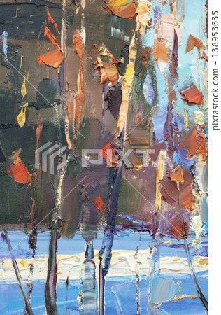 Oil painting, abstract drawing, handmade Oil painting, abstract drawing, handmade 138953635