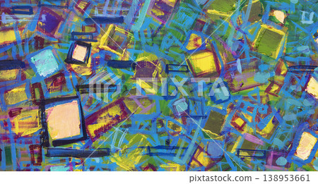 Oil painting, abstract drawing, handmade 138953661