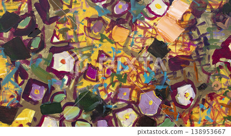 Oil painting, abstract drawing, handmade Oil painting, abstract drawing, handmade 138953667
