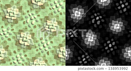 Decorative wallpaper for interior decor. Seamless pattern. Wall texture via an alpha channel. Decorative wallpaper for interior decor. Seamless pattern. Wall texture via an alpha channel. 138953992