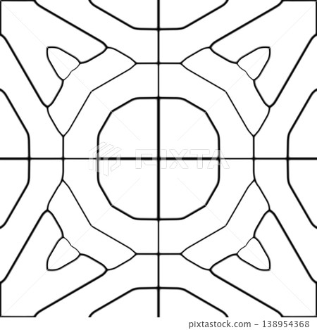 Decorative Pattern Outline for Inlay Design Mapping Decorative Pattern Outline for Inlay Design Mapping 138954368