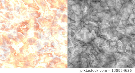 Fire Marble and Height Map Comparison Display 138954626