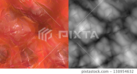 Fire Opal Gemstone and Alpha Mask Comparison View 138954632