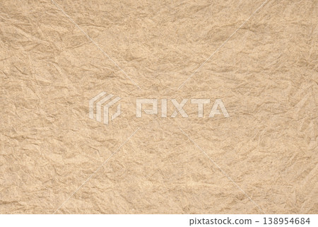 The texture of wrinkled kraft paper 138954684