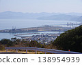 A view of Iho-Shinshima and Sumoto from the road leading to Tsuna-no-Sato in Awaji City, Hyogo Prefecture. 138954939