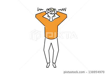 A woman suffering from headaches, tinnitus, and noise. A woman suffering from headaches, tinnitus, and noise. 138954970