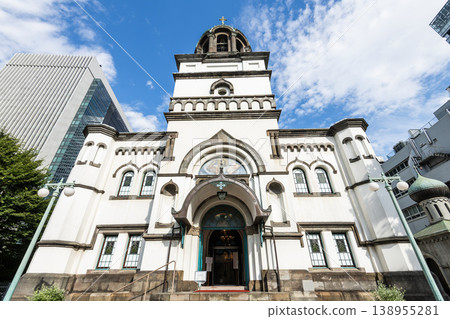 Building view of the Holy Resurrection Cathedral, also known as Nikorai-do. It's the main cathedral of the Japanese Orthodox Church in Chiyoda, Tokyo, Japan. Building view of the Holy Resurrection Cathedral, also known as Nikorai-do. It's the main cathedral of the Japanese Orthodox Church in Chiyoda, Tokyo, Japan. 138955281