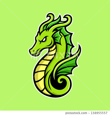 sea horse mascot logo illustration vector design template modern style sea horse mascot logo illustration vector design template modern style 138955557