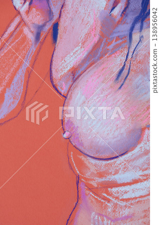 human's figure, pencil drawing illustration, sketch 138956042