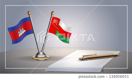 Small national flag of Colombia and Oman flag Relation, Template Vector Illustration Small national flag of Colombia and Oman flag Relation, Template Vector Illustration 138956051