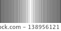 Background with black straight parallel lines of different thicknesses. Simple graphic print with fade gradation effect. Vertical blinds texture. Vector graphic illustration 138956121