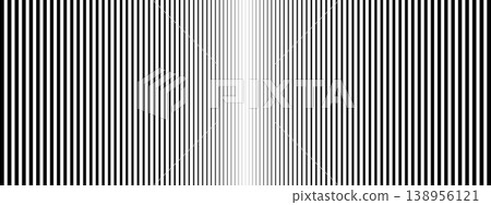 Background with black straight parallel lines of different thicknesses. Simple graphic print with fade gradation effect. Vertical blinds texture. Vector graphic illustration Background with black straight parallel lines of different thicknesses. Simple graphic print with fade gradation effect. Vertical blinds texture. Vector graphic illustration 138956121