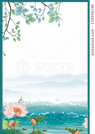 Natural and elegant lotus-themed illustration 138956196