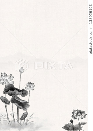 Natural and elegant lotus-themed illustration Natural and elegant lotus-themed illustration 138956198