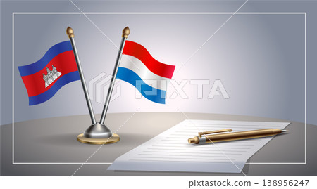 Small national flag of Colombia and Netherlands flag Relation, Template Vector Illustration Small national flag of Colombia and Netherlands flag Relation, Template Vector Illustration 138956247
