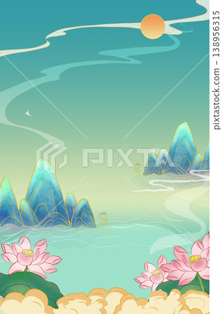 Natural and elegant lotus-themed illustration 138956315