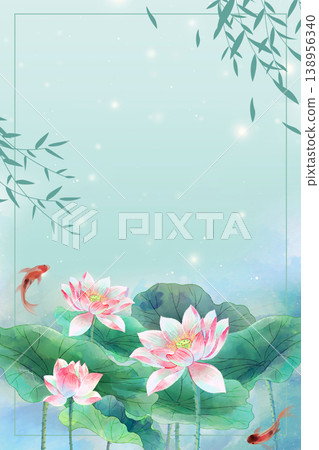 Natural and elegant lotus-themed illustration 138956340