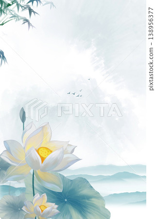 Natural and elegant lotus-themed illustration 138956377