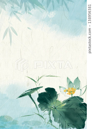 Natural and elegant lotus-themed illustration 138956381