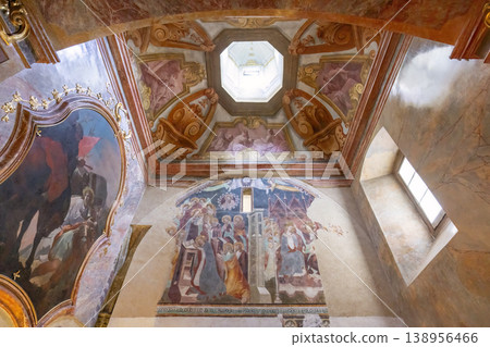 Interior frescoes and art in historical Nitra church Interior frescoes and art in historical Nitra church 138956466