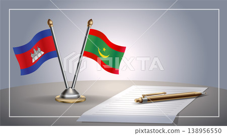 Small national flag of Colombia and Mauritania flag Relation, Template Vector Illustration Small national flag of Colombia and Mauritania flag Relation, Template Vector Illustration 138956550