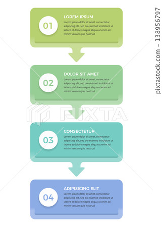Four Step Vertical Infographic Four Step Vertical Infographic 138956797