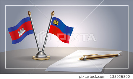Small national flag of Colombia and Liechtenstein flag Relation, Template Vector Illustration Small national flag of Colombia and Liechtenstein flag Relation, Template Vector Illustration 138956800