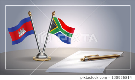Small national flag of Colombia and South Africa flag Relation, Template Vector Illustration Small national flag of Colombia and South Africa flag Relation, Template Vector Illustration 138956814