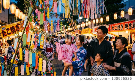家庭、情侶和女性團體都在享受七夕節 138956826