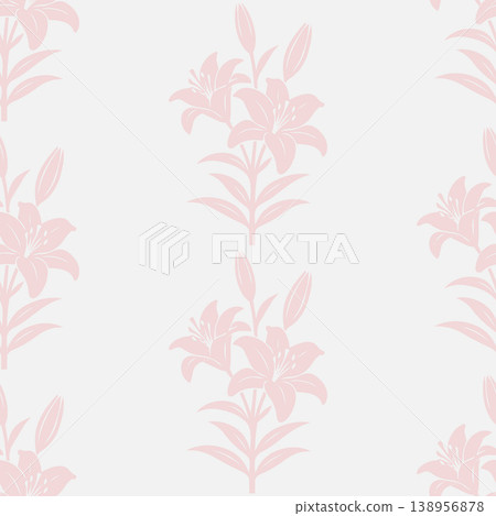 Minimal Floral Vertical Seamless Pattern Minimal Floral Vertical Seamless Pattern 138956878