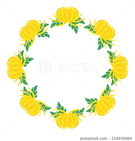 Chrysanthemum circular frame Chrysanthemum circular frame 138956964