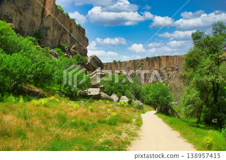 Scenic Ihlara Valley Canyon in Cappadocia. Scenic Ihlara Valley Canyon in Cappadocia. 138957415