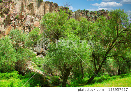 Scenic Ihlara Valley Canyon in Cappadocia. Scenic Ihlara Valley Canyon in Cappadocia. 138957417