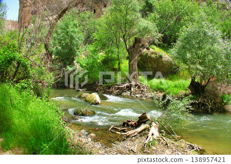 Scenic Ihlara Valley Canyon in Cappadocia. Scenic Ihlara Valley Canyon in Cappadocia. 138957421