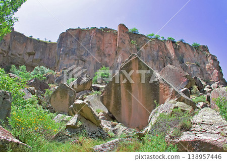 Scenic Ihlara Valley Canyon in Cappadocia. Scenic Ihlara Valley Canyon in Cappadocia. 138957446