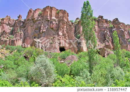Scenic Ihlara Valley Canyon in Cappadocia. Scenic Ihlara Valley Canyon in Cappadocia. 138957447