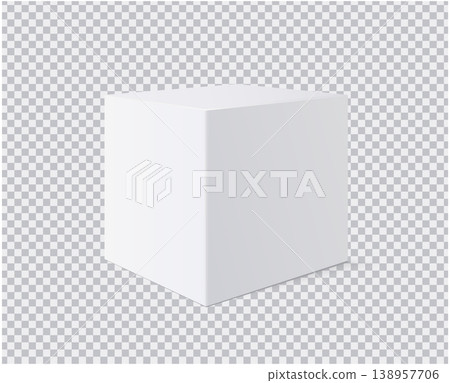 White cube pedestals or podium. 138957706