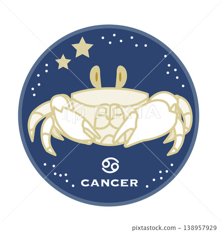 巨蟹座的簡單星座圖標 巨蟹座的簡單星座圖標 138957929