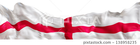 This design features a cut out footer of the England national flag set on a clear background. The flag displays a simple yet recognizable design that represents England This design features a cut out footer of the England national flag set on a clear background. The flag displays a simple yet recognizable design that represents England 138958235