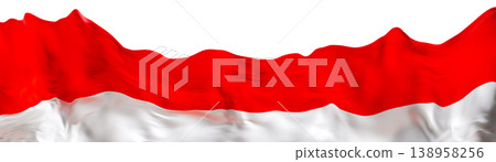 Footer shows the national flag of Indonesia cut out and isolated on a clear background. The design can be used for various purposes including web graphics and projects Footer shows the national flag of Indonesia cut out and isolated on a clear background. The design can be used for various purposes including web graphics and projects 138958256