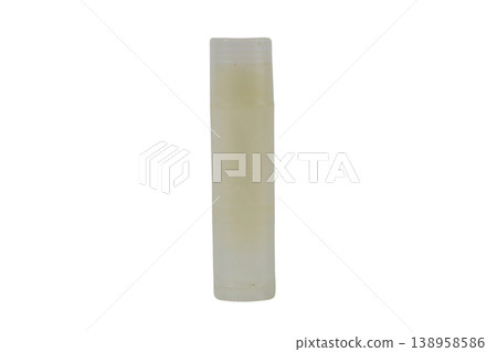 Lip balm tube mockup on transparent background for cosmetic branding 138958586