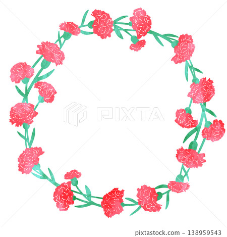 Cute carnation watercolor style Cute carnation watercolor style 138959543