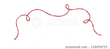 Red yarn tangled. Hand drawn illustration isolated on white for love theme. Red yarn tangled. Hand drawn illustration isolated on white for love theme. 138959755