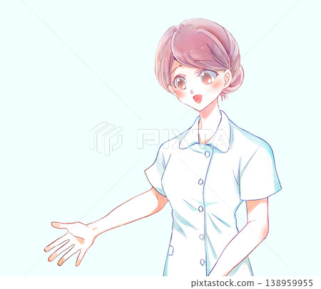 A nurse extends a hand, offering comfort. A nurse extends a hand, offering comfort. 138959955