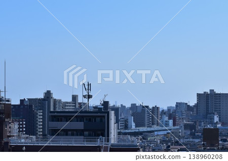 Cityscape affected by yellow dust Cityscape affected by yellow dust 138960208